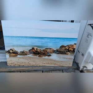 Beach Scene Metal Picture (New)